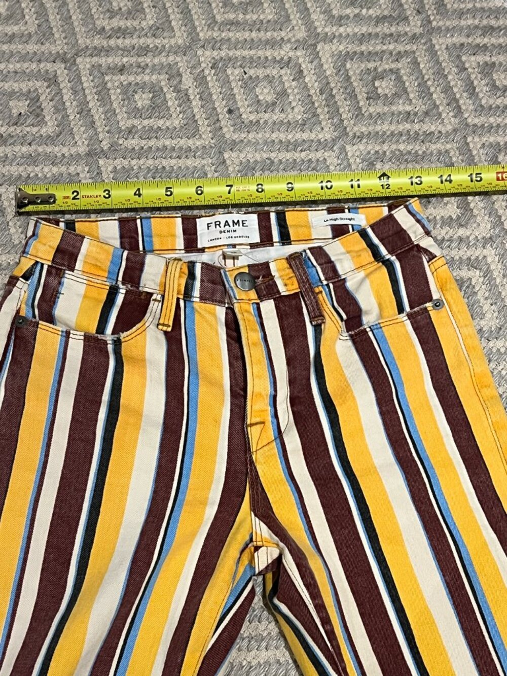 Frame Le High Straight Painterly Stripe Jeans - Picture 4 of 6